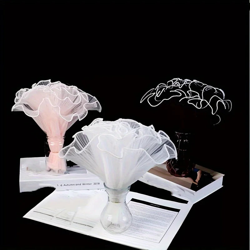 Pleated Wavy Bouquet Wrap
