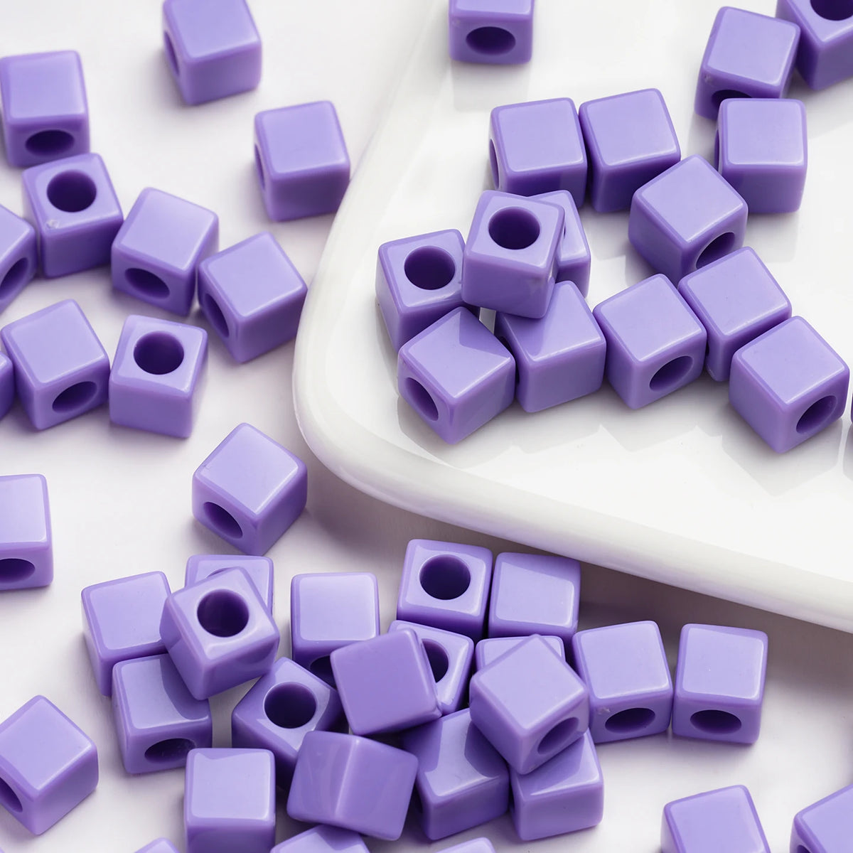 Acrylic Square Spacer Beads for Jewelry Making