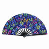 Holographic Folding Hand Fan with UV Glow Effect