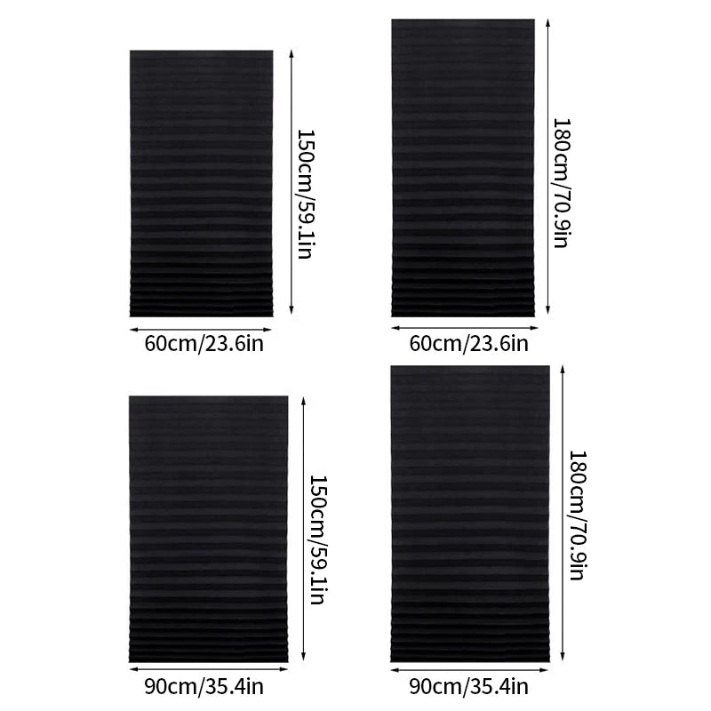 Self-Adhesive Pleated Blackout Blinds