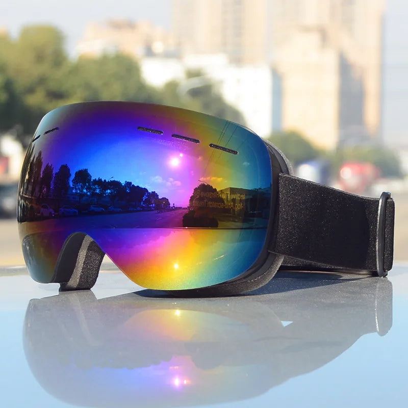 Dual-Layer Anti-Fog Ski Goggles with UV400 Protection