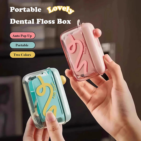 Pop-Up Dental Floss Dispenser with Refillable Storage Case