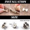 Pearl Rhinestone Brooch Pins with Secure Clasp (Set of 10)