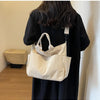 Multi-Pocket Corduroy Tote Bag – Large Capacity Casual Satchel for Travel, Work & Commute