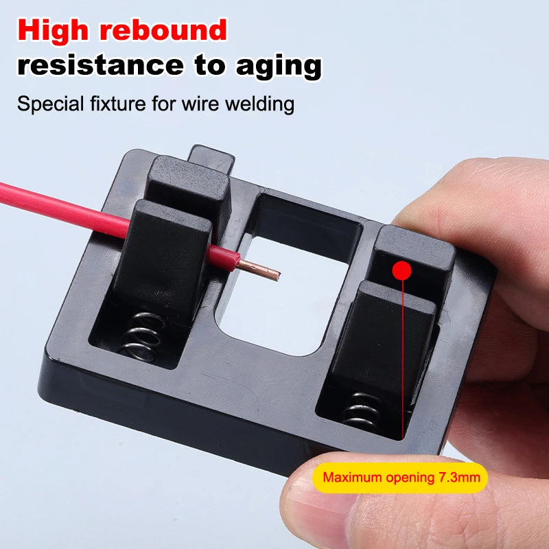 Dual-Clamp Soldering Wire Holder with Anti-Slip Grips