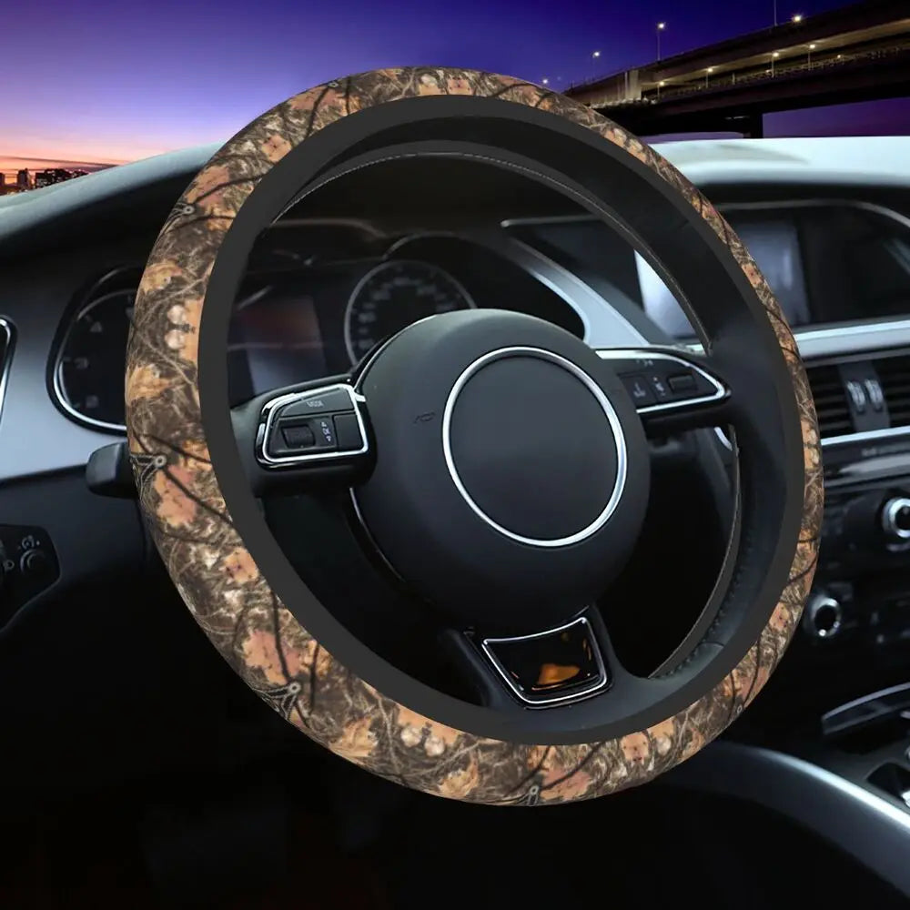 Tree Camouflage Elastic Steering Wheel Cover