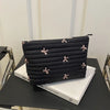 Embroidered Bow Makeup Bag with Large Capacity