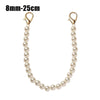 Elegant pearl chain strap measuring 8mm to 25cm for handbags and DIY purses