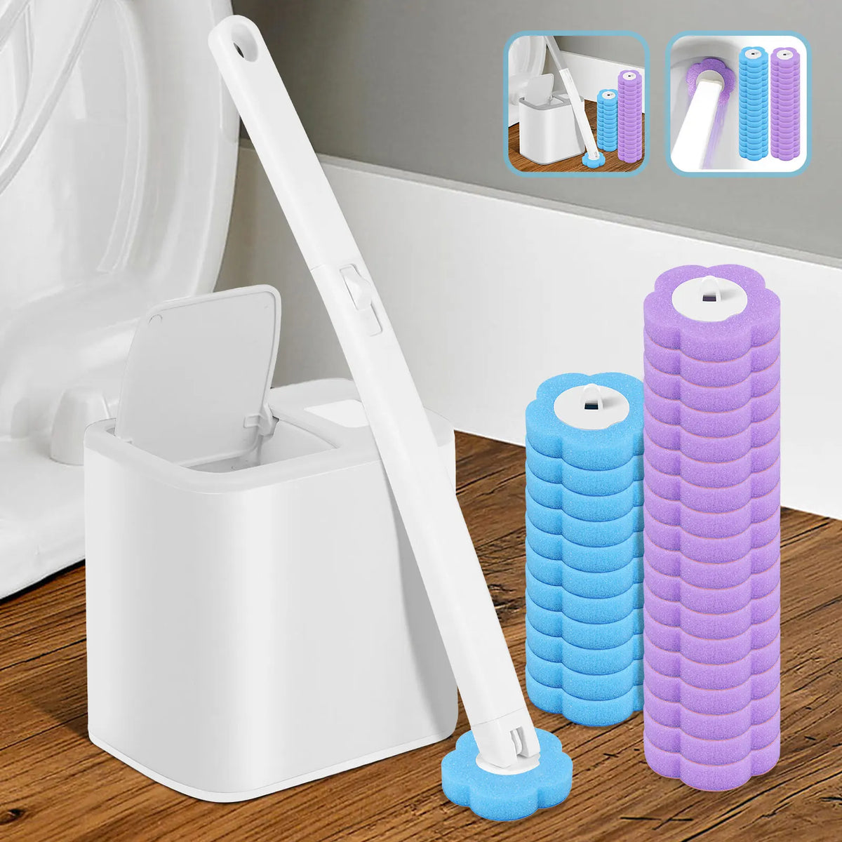 Disposable Toilet Cleaning Kit with Refill Heads