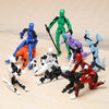 Multi-Jointed Action Robot Figure with Dog Companion