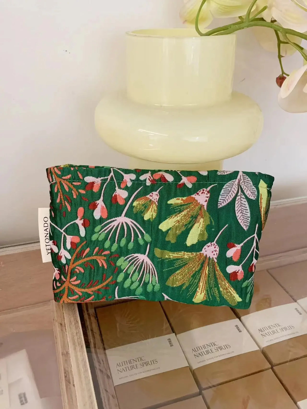 Vintage Floral Cosmetic Bag - Portable Makeup & Toiletry Organizer