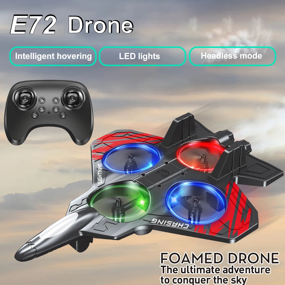 Stunt Foam Glider Drone with LED Lights and Intelligent Hover