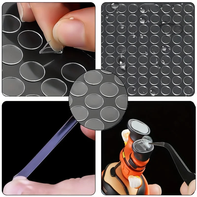 Clear Transparent Round Adhesive Dots – Removable, Waterproof Sticky Dots
