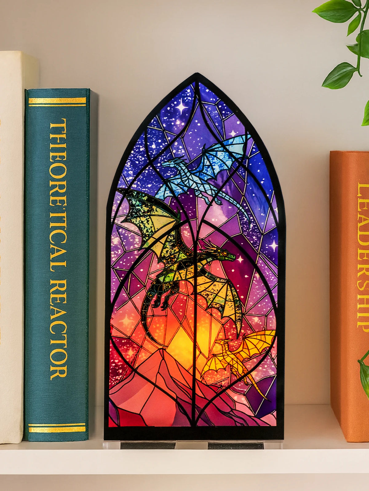 Acrylic Rose Gothic Arch Bookend for Bookshelf Decor