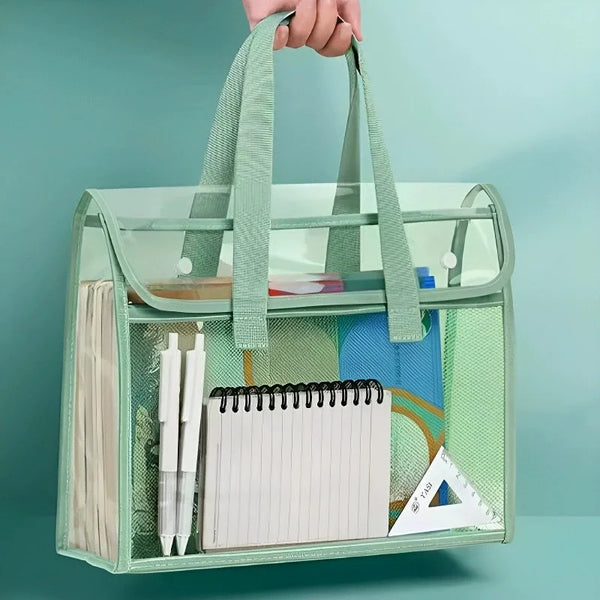 Clear PVC Tote Bag with Reinforced Handles