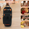 Black Melotough tool pouch with orange accents shown alongside various gift ideas for men and women.