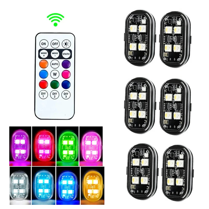 Wireless RGB LED Strobe Warning Light