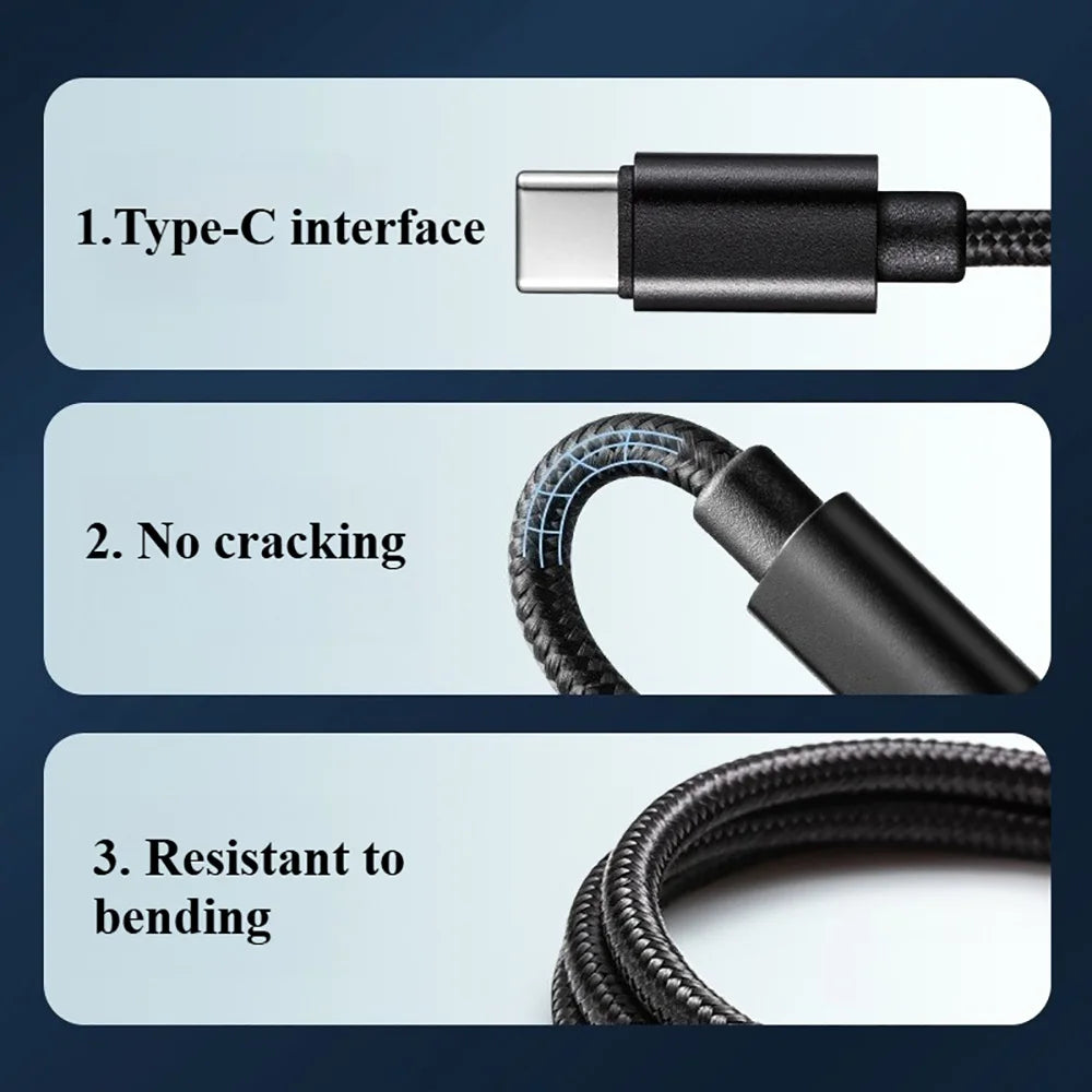 USB-C Fast Charging Cable with Nylon Braided Durability