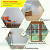 A guide showing where a paint edger tool cannot be used, including skirting boards, doors, windows, and plasterboard sidings.