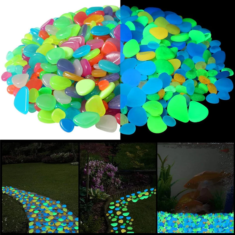 Glow-in-the-Dark Resin Pebbles for Garden & Home Decor