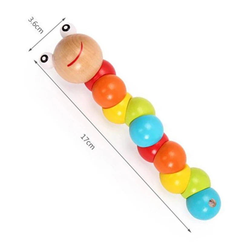 Wooden Caterpillar Shape Puzzle
