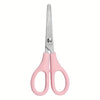 A pair of pink precision stainless steel scissors with silver blades.