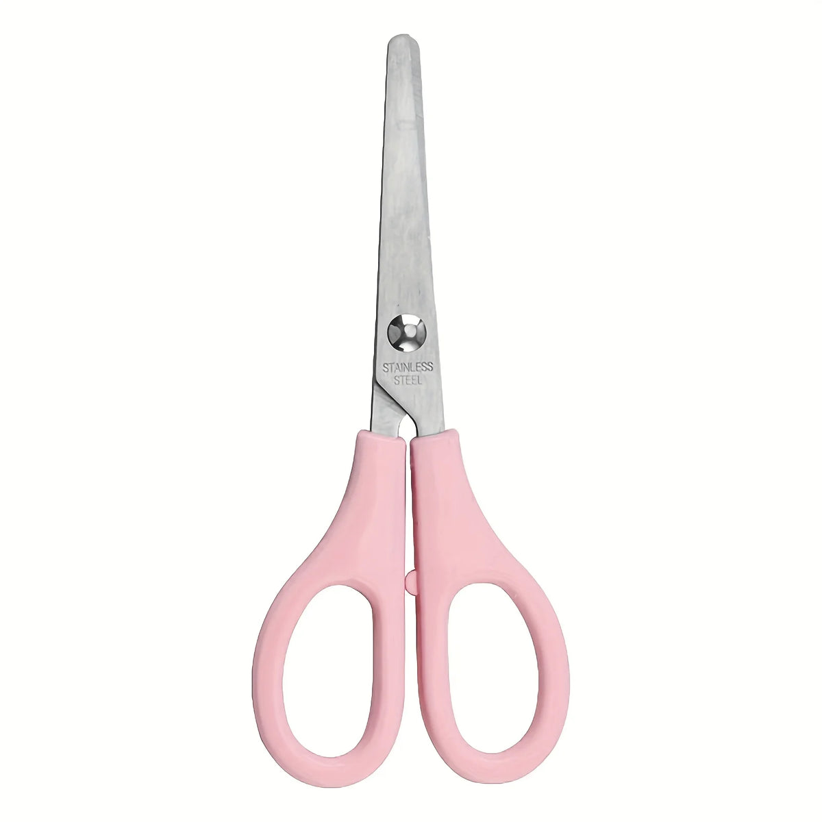 A pair of pink precision stainless steel scissors with silver blades.