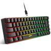 Compact 68-Key RGB Gaming Keyboard with USB Wired Connection