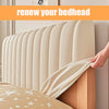 Stretch Velvet Headboard Cover - Queen Size, Dustproof & Slip-on Design