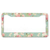 Floral Aluminum License Plate Frame with Slim Design