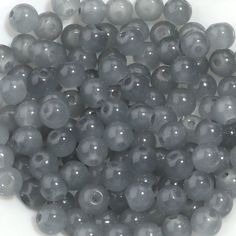 Colorful Round Glass Beads for Jewelry Making