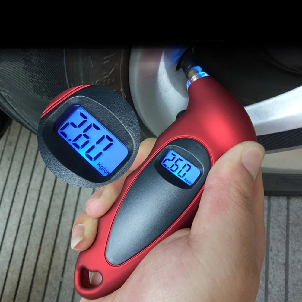 Digital Tire Pressure Gauge with Backlit LCD Display