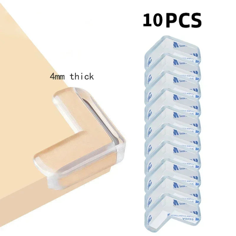 Viermmickige transparente PVC-Sicherheitsstreifen für Möbel- und Tischkanten, vertikal gestapelt