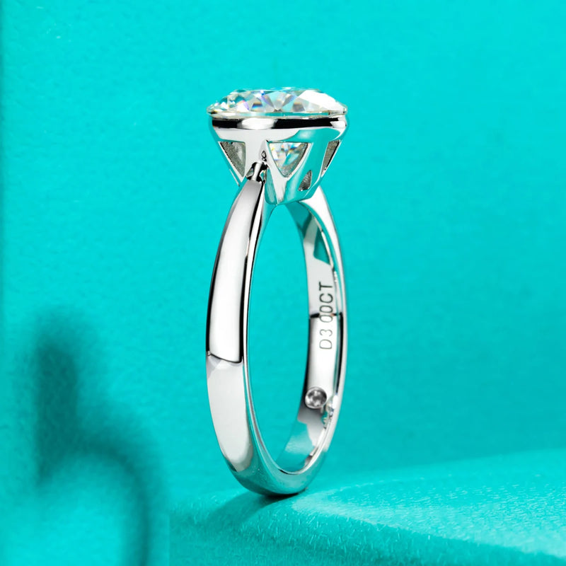D-Color Moissanite Solitaire Engagement Ring