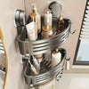 Suction Cup Bathroom Storage Shelf with Hooks – No-Drill Wall Organizer