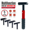 Precision Door Hinge Wrench Kit with Interchangeable Heads