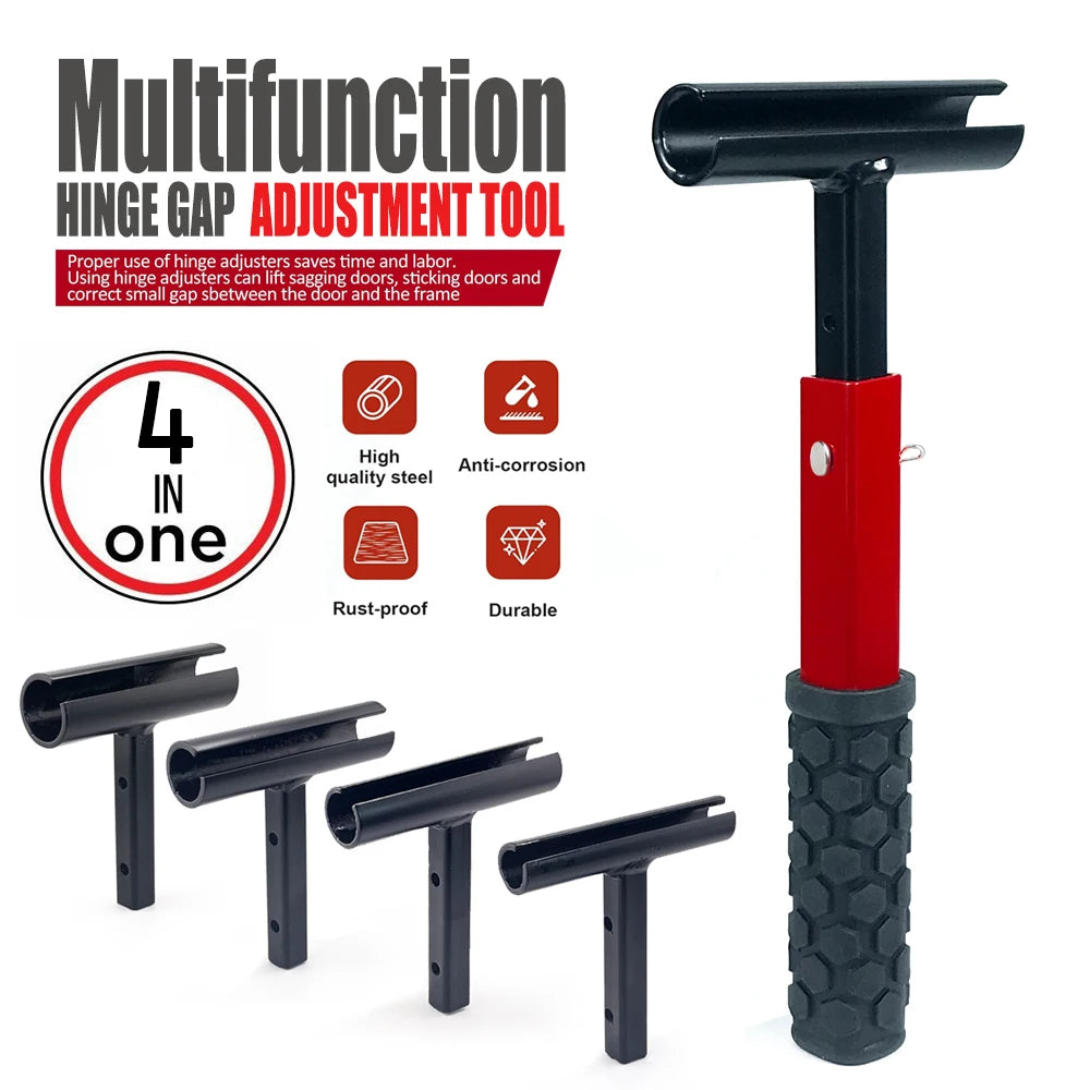 Precision Door Hinge Wrench Kit with Interchangeable Heads