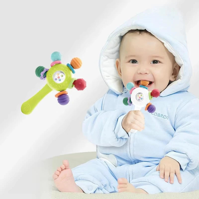 Montessori Sensory Baby Rattle and Teether Toy