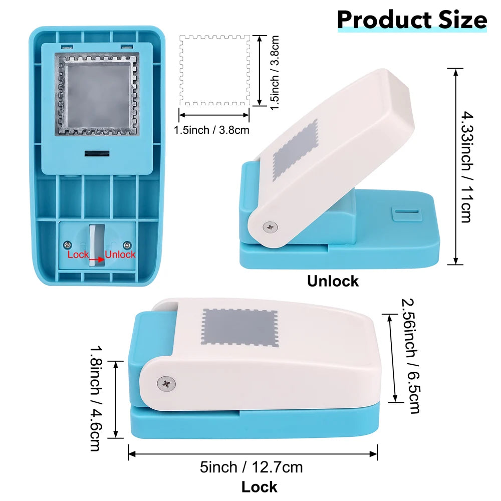 Rectangular & Square Postage Stamp Paper Punch