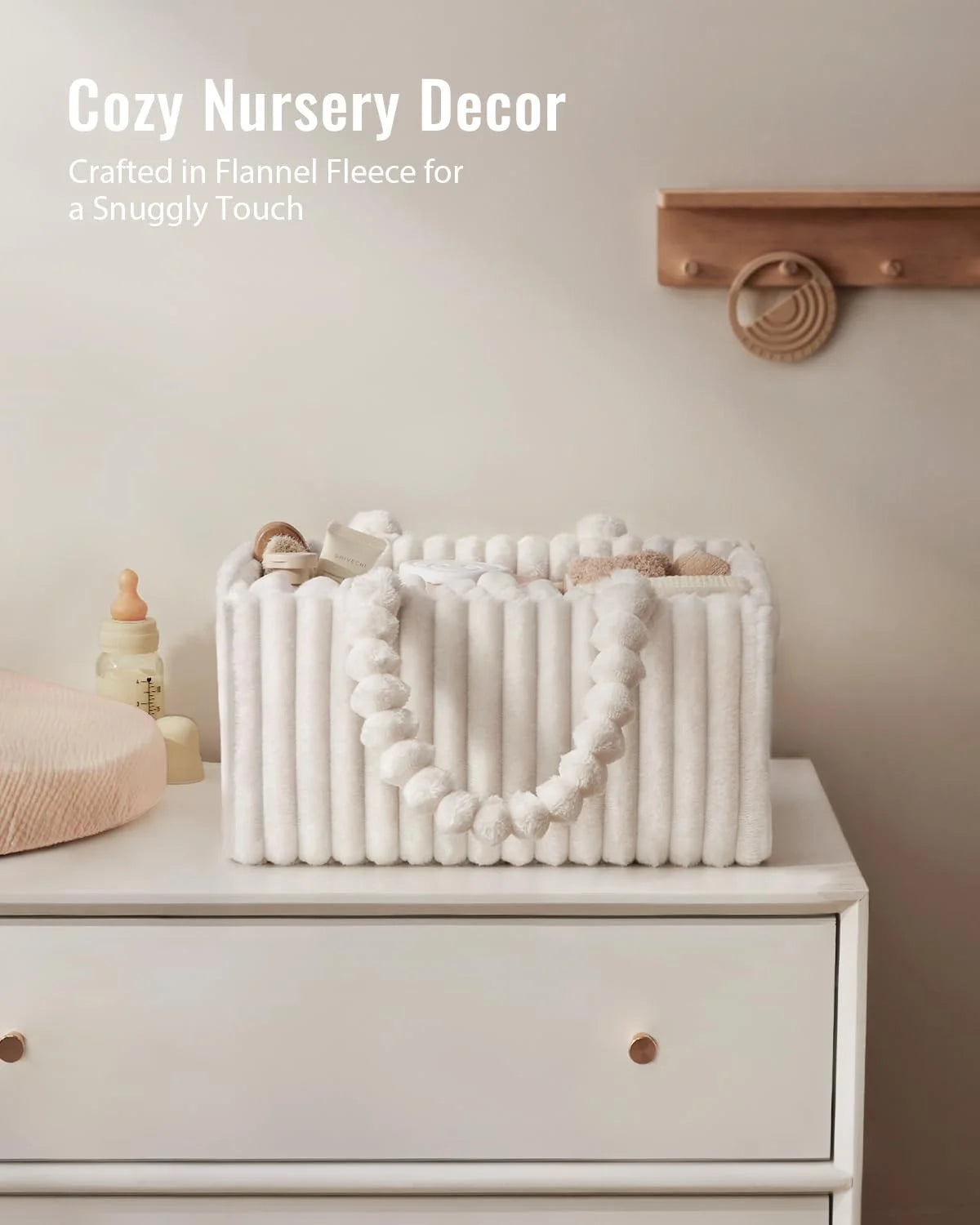 Flannel Diaper Caddy Organizer with Gift Packaging