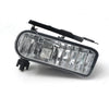 Headlight assembly for Cadillac Escalade featuring clear lenses and bulbs.