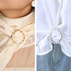 Crystal Rhinestone Scarf Ring Clip for Shirts and Scarves