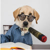 Squeaky Cigar-Shaped Plush Dog Toy