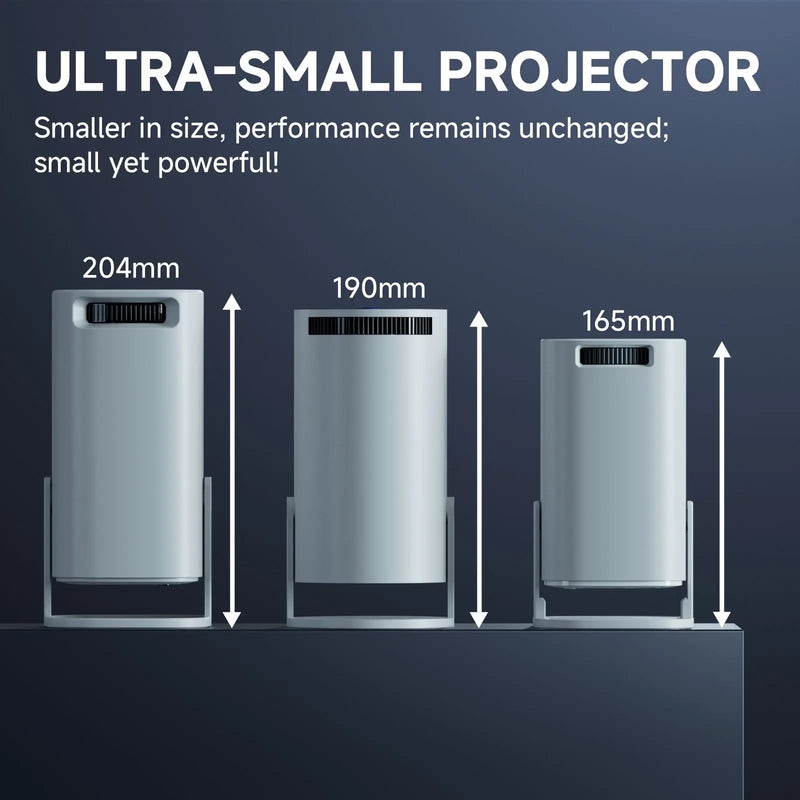 Android Mini Projector with Wi‑Fi 6 & Bluetooth 5.0 — 720p Native, 4K Content Support, Portable Home Theater