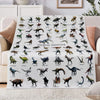 Dinosaur World Flannel Throw Blanket – Cozy Jurassic Decor for Bed & Sofa