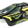 A black and neon yellow high-speed RC car receiver parts kit with a transparent cover.