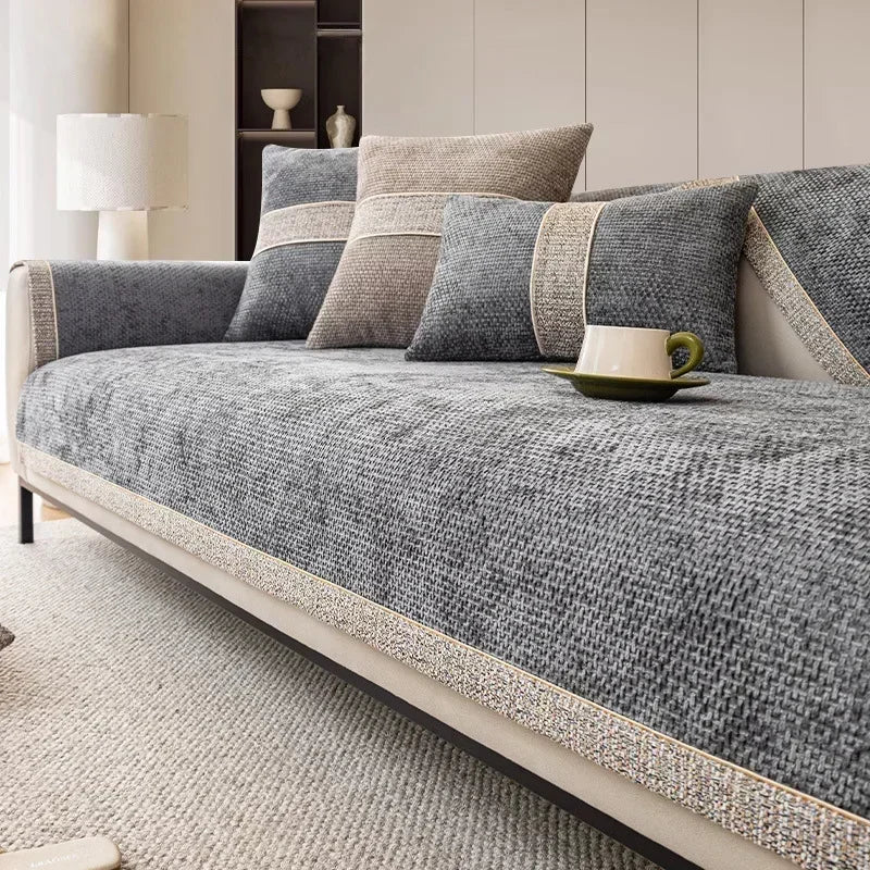 Non-Slip Dustproof Cotton-Linen Sofa Cover