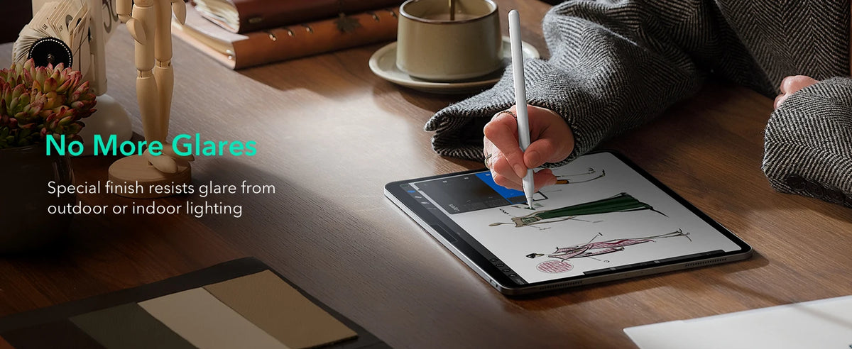 Magnetic Paper-Feel Screen Protector for iPad (2-Pack)