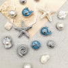 Beach-Themed Shoe Charms Set - 16 Pieces