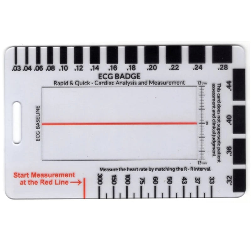ECG 7-Step Interpretation Ruler Card